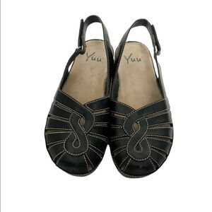 Yuu Judith Women’s Casual Black Sandals Size 8W